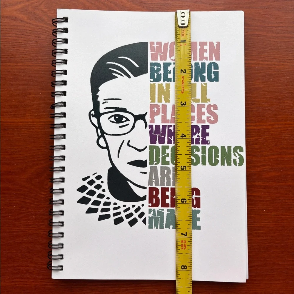 Supreme Court Justice RBG Spiral Notebook NEW Feminist